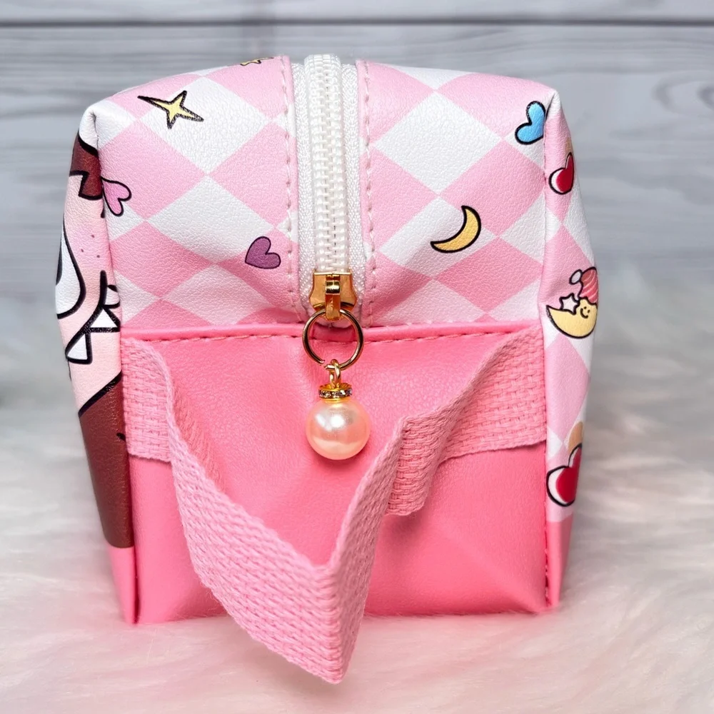 Pink Labubu Large Cosmetic‎ Bag